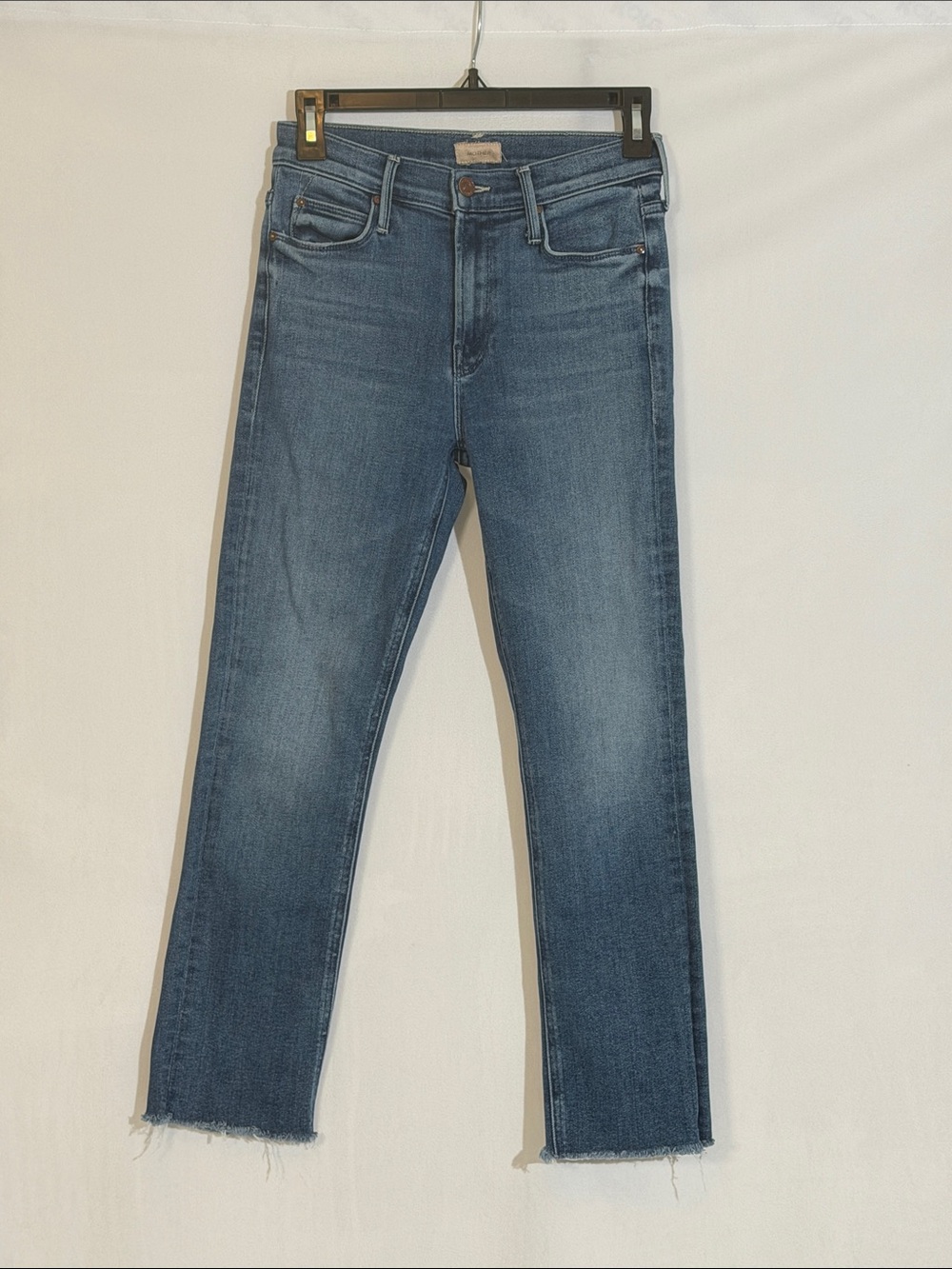 MOTHER Jeans Mid Rise Dazzler Crop Fray Size 25 We’re All In This Together Wash - Picture 1 of 11